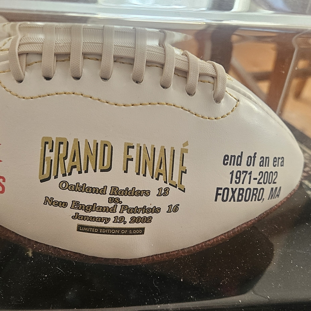 Grand Finale Commemorative Football With Glass Case And COA
